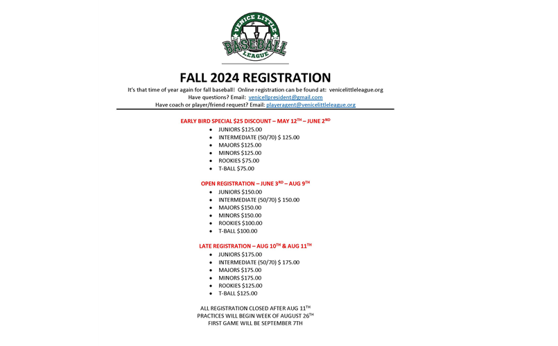 2024 Fall Registration